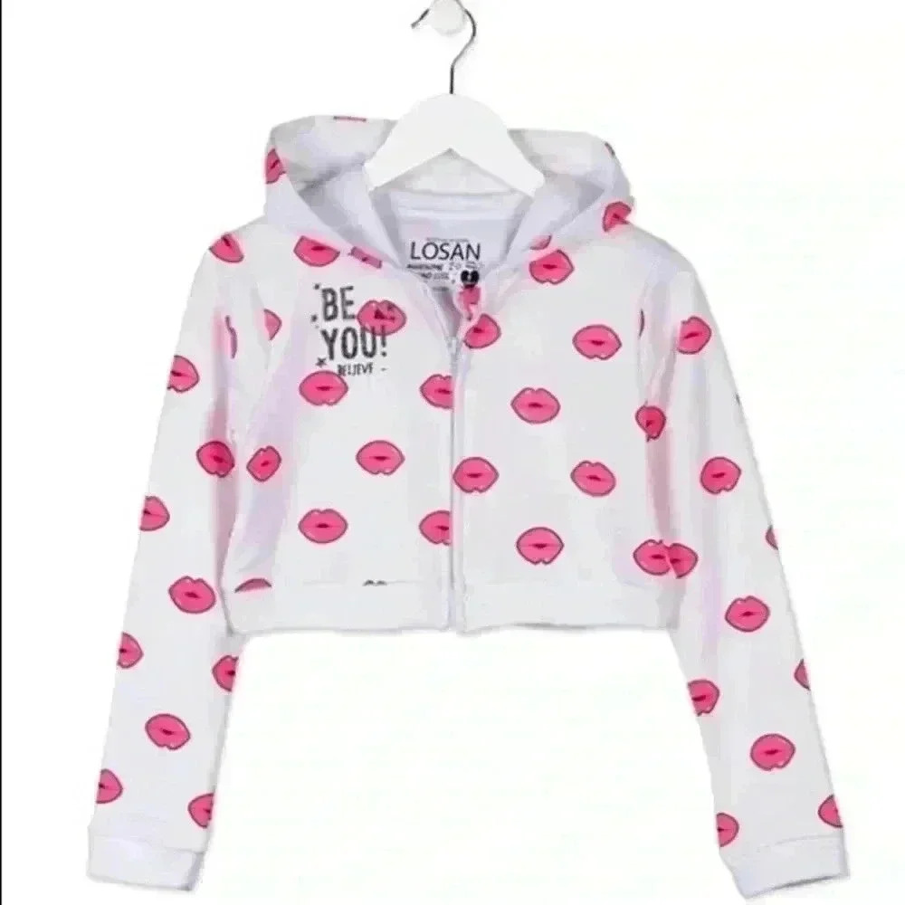 Losan Lip Print Hoodie